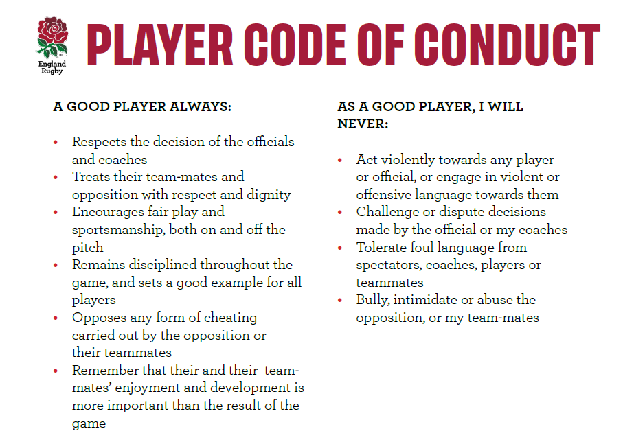 Player Code of Conduct