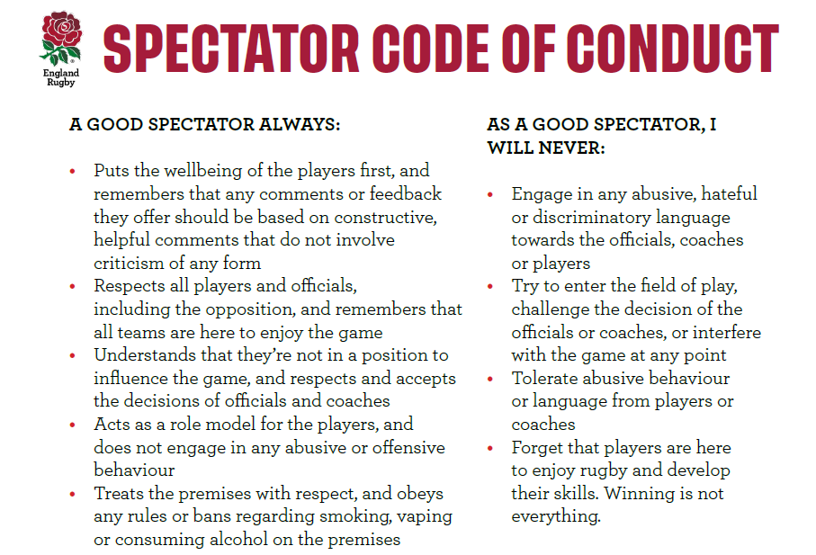 Spectator Code of Conduct